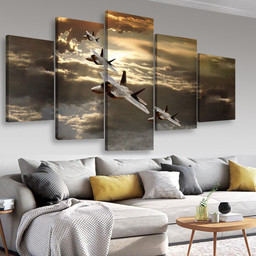 F 22 Raptor Fighter Jets, Multi Canvas Painting Ideas, Multi Piece Panel Canvas Housewarming Gift Ideas Canvas Canvas Gallery Painting Framed Prints, Canvas Paintings Multi Panel Canvas 5PIECE(Mixed 16)