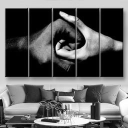 Black And White Holding Hands, Multi Canvas Painting Ideas, Multi Piece Panel Canvas Housewarming Gift Ideas Canvas Canvas Gallery Painting Framed Prints, Canvas Paintings Multi Panel Canvas 5PIECE(60x36)