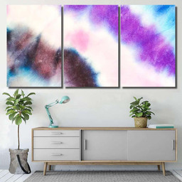 Mineral Watercolor Artistic Texture Print Geode Galaxy Sky and Space Multi Piece Panel Canvas Housewarming Gift Ideas Canvas Canvas Gallery Prints Multi Panel Canvas 3PIECE(48x24)