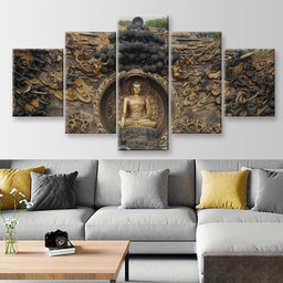 Gautama Buddha, Multi Canvas Painting Ideas, Multi Piece Panel Canvas Housewarming Gift Ideas Canvas Canvas Gallery Painting Framed Prints, Canvas Paintings Multi Panel Canvas 5PIECE(Mixed 12)