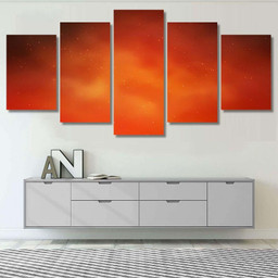 Light Orange Vector Pattern Night Sky Galaxy Sky and Space Multi Piece Panel Canvas Housewarming Gift Ideas Canvas Canvas Gallery Prints Multi Panel Canvas 5PIECE(Mixed 16)