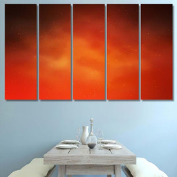 Light Orange Vector Pattern Night Sky Galaxy Sky and Space Multi Piece Panel Canvas Housewarming Gift Ideas Canvas Canvas Gallery Prints Multi Panel Canvas 5PIECE(60x36)