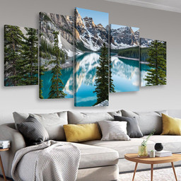Panorama In The Banff Canada Nature, Multi Canvas Painting Ideas, Multi Piece Panel Canvas Housewarming Gift Ideas Canvas Canvas Gallery Painting Framed Prints, Canvas Paintings Multi Panel Canvas 5PIECE(Mixed 16)
