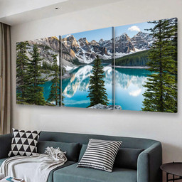 Panorama In The Banff Canada Nature, Multi Canvas Painting Ideas, Multi Piece Panel Canvas Housewarming Gift Ideas Canvas Canvas Gallery Painting Framed Prints, Canvas Paintings Multi Panel Canvas 3PIECE(48x24)