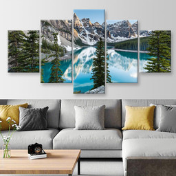 Panorama In The Banff Canada Nature, Multi Canvas Painting Ideas, Multi Piece Panel Canvas Housewarming Gift Ideas Canvas Canvas Gallery Painting Framed Prints, Canvas Paintings Multi Panel Canvas 5PIECE(Mixed 12)