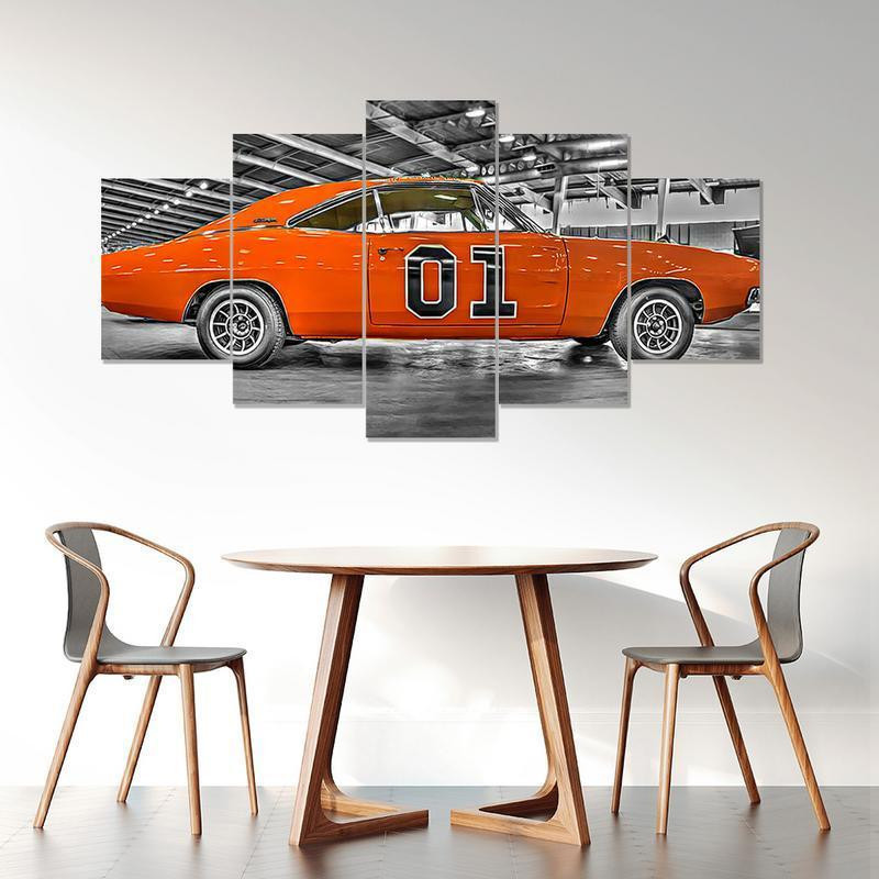 General Lee 5 Piece Canvas Multi Canvas Painting Ideas, Multi Piece Panel Canvas Housewarming Gift Ideas Wrapped Canvas 5 PCS (mixed 12)