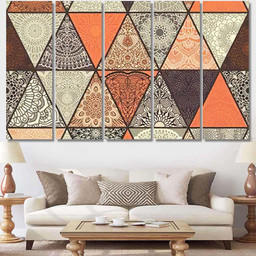 Seamless Colorful Patchwork Mandala Islam Arabic Mandala Multi Panel Canvas Print Gift IDeas Canvas Canvas Gallery Painting Framed Prints, Canvas Paintings Multi Panel Canvas 5PIECE(80x48)