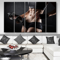 Beautiful Woman Fitness Sports And Recreation, Multi Canvas Painting Ideas, Multi Piece Panel Canvas Housewarming Gift Ideas Canvas Canvas Gallery Painting Framed Prints, Canvas Paintings Multi Panel Canvas 5PIECE(80x48)