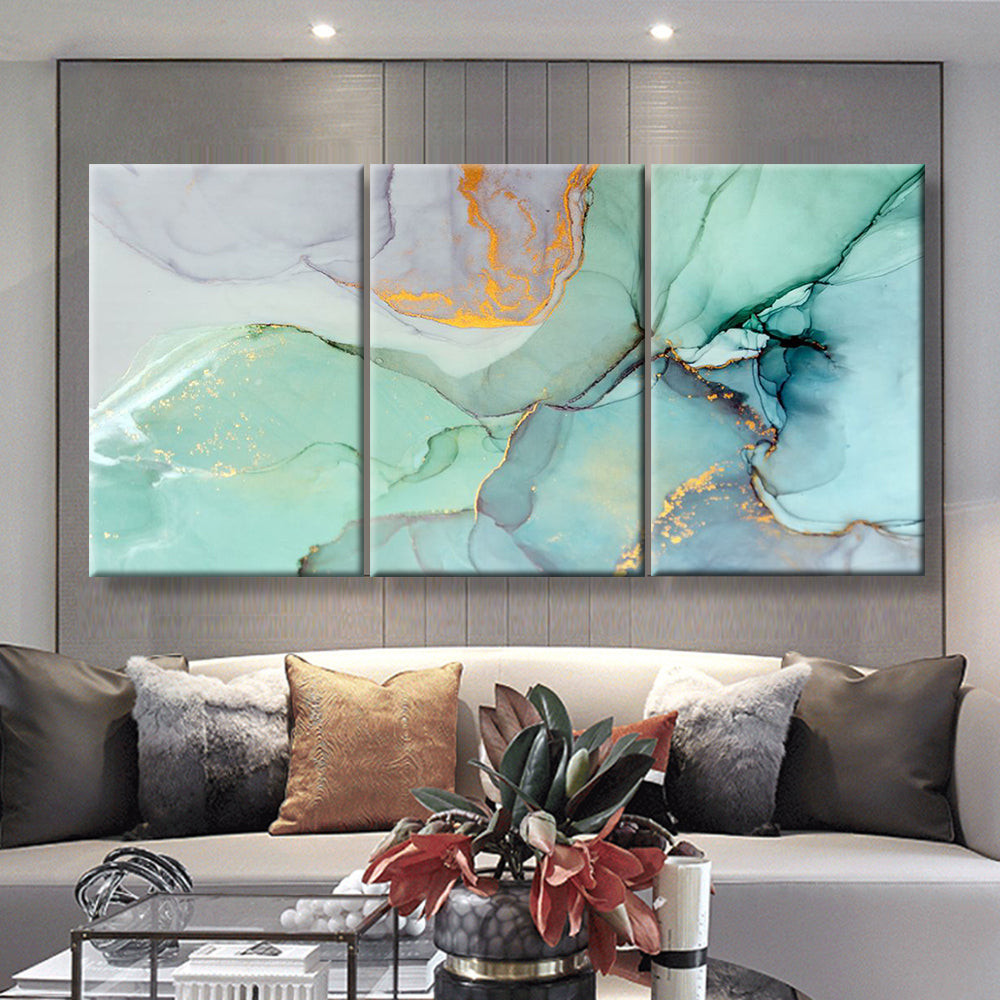 Cool Calming Abstract, Multi Canvas Painting Ideas, Multi Piece Panel Canvas Housewarming Gift Ideas Canvas Canvas Gallery Painting Framed Prints, Canvas Paintings Multi Panel Canvas 3PIECE(36 x18)