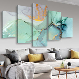 Cool Calming Abstract, Multi Canvas Painting Ideas, Multi Piece Panel Canvas Housewarming Gift Ideas Canvas Canvas Gallery Painting Framed Prints, Canvas Paintings Multi Panel Canvas 5PIECE(Mixed 16)