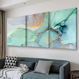 Cool Calming Abstract, Multi Canvas Painting Ideas, Multi Piece Panel Canvas Housewarming Gift Ideas Canvas Canvas Gallery Painting Framed Prints, Canvas Paintings Multi Panel Canvas 3PIECE(48x24)