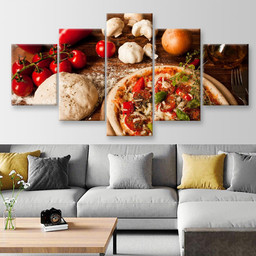 Freshly Baked Pizza, Multi Canvas Painting Ideas, Multi Piece Panel Canvas Housewarming Gift Ideas Canvas Canvas Gallery Painting Framed Prints, Canvas Paintings Multi Panel Canvas 5PIECE(Mixed 12)