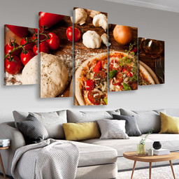 Freshly Baked Pizza, Multi Canvas Painting Ideas, Multi Piece Panel Canvas Housewarming Gift Ideas Canvas Canvas Gallery Painting Framed Prints, Canvas Paintings Multi Panel Canvas 5PIECE(Mixed 16)