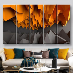 Abstract Black And Orange Background Abstrast, Multi Canvas Painting Ideas, Multi Piece Panel Canvas Housewarming Gift Ideas Canvas Canvas Gallery Painting Framed Prints, Canvas Paintings Multi Panel Canvas 5PIECE(60x36)