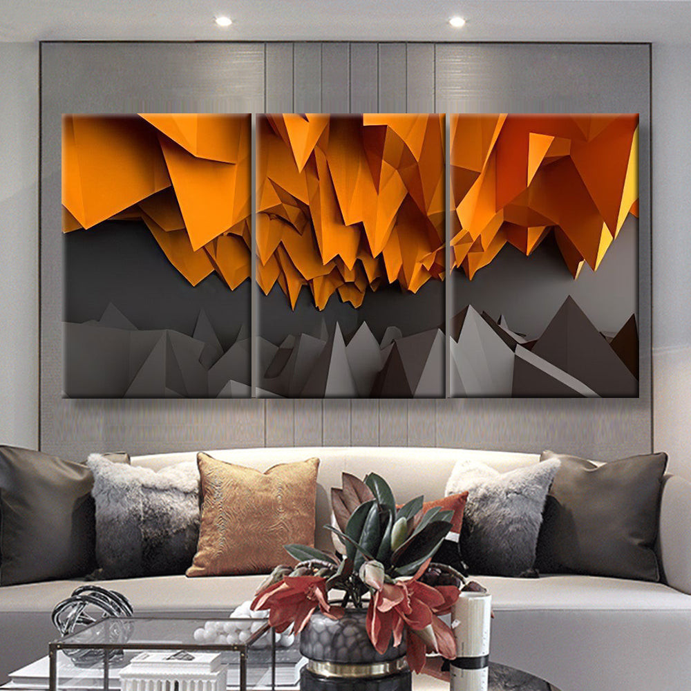Abstract Black And Orange Background Abstrast, Multi Canvas Painting Ideas, Multi Piece Panel Canvas Housewarming Gift Ideas Canvas Canvas Gallery Painting Framed Prints, Canvas Paintings Multi Panel Canvas 3PIECE(36 x18)