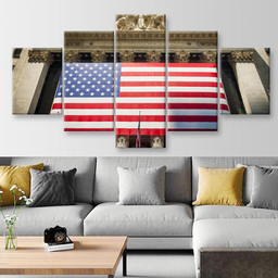 Wall Street New York Stock Exchange Entrance Abstrast, Multi Canvas Painting Ideas, Multi Piece Panel Canvas Housewarming Gift Ideas Canvas Canvas Gallery Painting Framed Prints, Canvas Paintings Multi Panel Canvas 5PIECE(Mixed 12)