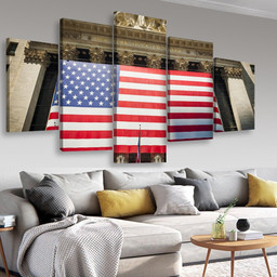 Wall Street New York Stock Exchange Entrance Abstrast, Multi Canvas Painting Ideas, Multi Piece Panel Canvas Housewarming Gift Ideas Canvas Canvas Gallery Painting Framed Prints, Canvas Paintings Multi Panel Canvas 5PIECE(Mixed 16)