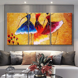 Oil Painting Spanish Dance Abstract, Multi Canvas Painting Ideas, Multi Piece Panel Canvas Housewarming Gift Ideas Canvas Canvas Gallery Painting Framed Prints, Canvas Paintings Multi Panel Canvas 3PIECE(36 x18)
