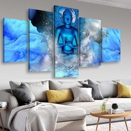 Blue Buddha, Multi Canvas Painting Ideas, Multi Piece Panel Canvas Housewarming Gift Ideas Canvas Canvas Gallery Painting Framed Prints, Canvas Paintings Multi Panel Canvas 5PIECE(Mixed 16)