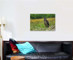 Eurasian Eagle Owl Bubo Perched On 2, Eagle Animals Premium Multi Canvas Prints, Multi Piece Panel Canvas , Luxury Gallery Wall Fine Art Single Canvas 1 PIECE (24x36)
