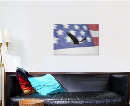 American Eagle Flies Over United States, Eagle Animals Premium Multi Canvas Prints, Multi Piece Panel Canvas , Luxury Gallery Wall Fine Art Single Canvas 1 PIECE (24x36)