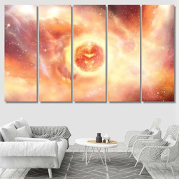 Artistic Smooth Colorful Exploding Supernova Multicolored Galaxy Sky and Space Canvas Print Panel Canvas, 3 5 Piece Canvas Art, Multi Panel Canvas Canvas Canvas Gallery Painting Framed Prints, Canvas Paintings Multi Panel Canvas 5PIECE(60x36)