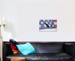 American Eagle Flies Over United States, Eagle Animals Premium Multi Canvas Prints, Multi Piece Panel Canvas , Luxury Gallery Wall Fine Art Single Canvas 1 PIECE (16x24)