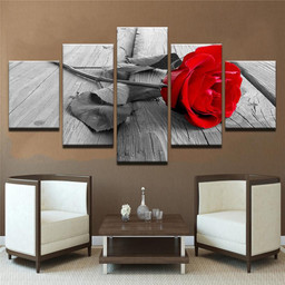 Romantic Vivid Rose Black and White Style Multi Canvas Painting Ideas, Multi Piece Panel Canvas Housewarming Gift Ideas Framed Prints, Canvas Paintings Wrapped Canvas 1 Panel 24x16
