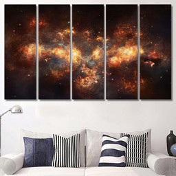 Artistic Abstract Nebula Galaxy Artwork Dark Galaxy Sky and Space Canvas Print Panel Canvas, 3 5 Piece Canvas Art, Multi Panel Canvas Canvas Canvas Gallery Painting Framed Prints, Canvas Paintings Multi Panel Canvas 5PIECE(80x48)