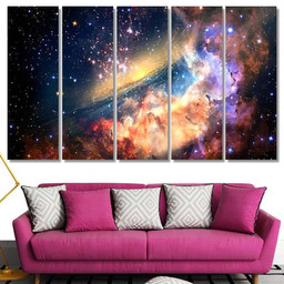 Abstract Artistic Amazing Multicolored Unique Smooth Galaxy Sky and Space Canvas Print Panel Canvas, 3 5 Piece Canvas Art, Multi Panel Canvas Canvas Canvas Gallery Painting Framed Prints, Canvas Paintings Multi Panel Canvas 5PIECE(60x36)