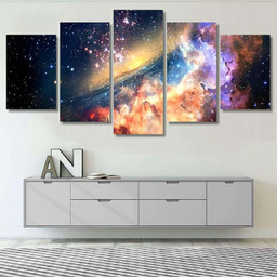Abstract Artistic Amazing Multicolored Unique Smooth Galaxy Sky and Space Canvas Print Panel Canvas, 3 5 Piece Canvas Art, Multi Panel Canvas Canvas Canvas Gallery Painting Framed Prints, Canvas Paintings Multi Panel Canvas 5PIECE(Mixed 16)