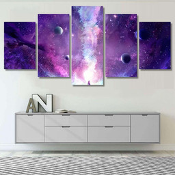 Abstract Artistic Multicolored Dimensional Galactic Nebula Galaxy Sky and Space Canvas Print Panel Canvas, 3 5 Piece Canvas Art, Multi Panel Canvas Canvas Canvas Gallery Painting Framed Prints, Canvas Paintings Multi Panel Canvas 5PIECE(Mixed 16)