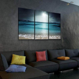 Beach Brewing Storm in the Tropics Multi Canvas Painting Ideas, Multi Piece Panel Canvas Housewarming Gift Ideas Framed Prints, Canvas Paintings Wrapped Canvas 1 Panel 30x20