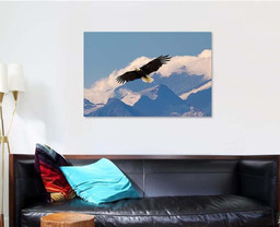 Bald Eagle Flying Gliding Slowly Majestic 1, Eagle Animals Premium Multi Canvas Prints, Multi Piece Panel Canvas , Luxury Gallery Wall Fine Art Single Canvas 1 PIECE (32x48)