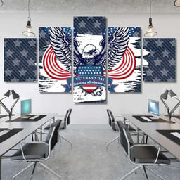 Veterans Day Eagle Emblem American Symbol, Eagle Animals Premium Multi Canvas Prints, Multi Piece Panel Canvas , Luxury Gallery Wall Fine Art Multi Canvas 5PIECE(Mixed 12)