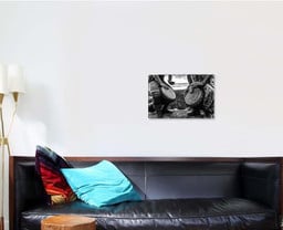 Man Woman Playing Djembe On Top, Drum Music Premium Multi Canvas Prints, Multi Piece Panel Canvas , Luxury Gallery Wall Fine Art Single Canvas 1 PIECE (16x24)