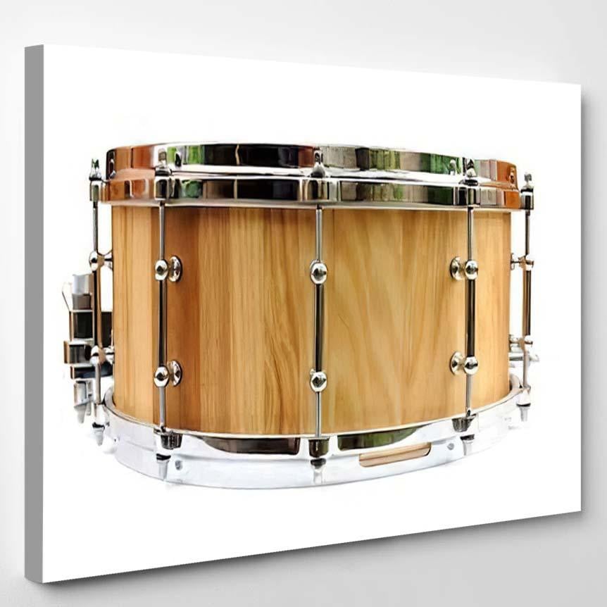 New Wooden Snare Drum Isolated, Drum Music Premium Multi Canvas Prints, Multi Piece Panel Canvas , Luxury Gallery Wall Fine Art Single Canvas 1 PIECE (8x10)