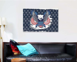 Veterans Day Eagle Emblem American Symbol, Eagle Animals Premium Multi Canvas Prints, Multi Piece Panel Canvas , Luxury Gallery Wall Fine Art Single Canvas 1 PIECE (32x48)