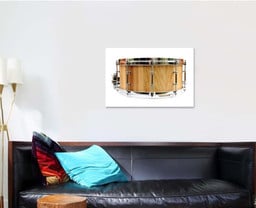 New Wooden Snare Drum Isolated, Drum Music Premium Multi Canvas Prints, Multi Piece Panel Canvas , Luxury Gallery Wall Fine Art Single Canvas 1 PIECE (24x36)