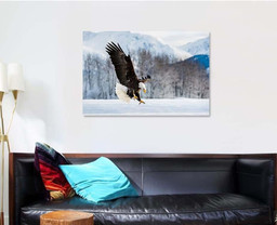 Adult Bald Eagle Haliaeetus Leucocephalus Washingtoniensis 2, Eagle Animals Premium Multi Canvas Prints, Multi Piece Panel Canvas , Luxury Gallery Wall Fine Art Single Canvas 1 PIECE (32x48)