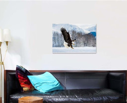 Adult Bald Eagle Haliaeetus Leucocephalus Washingtoniensis 2, Eagle Animals Premium Multi Canvas Prints, Multi Piece Panel Canvas , Luxury Gallery Wall Fine Art Single Canvas 1 PIECE (24x36)