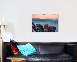 Astonishing Morning Seascape Atlantic Ocean Fantastic, Fantastic Premium Multi Canvas Prints, Multi Piece Panel Canvas , Luxury Gallery Wall Fine Art Single Canvas 1 PIECE (24x36)