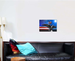 Patriotic Symbols Usa Flag United States, Eagle Animals Premium Multi Canvas Prints, Multi Piece Panel Canvas , Luxury Gallery Wall Fine Art Single Canvas 1 PIECE (16x24)