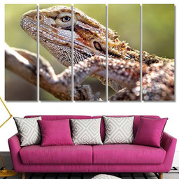 Dragon Lizard Oil Painting Art Nature Dragon Animals Premium Multi Canvas Prints, Multi Piece Panel Canvas Luxury Gallery Wall Fine Art Print Multi Wrapped Canvas (Ready To Hang) 5PIECE(Mixed 12)