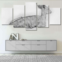Deer Animal Drawings Hoofed Ruminant Mammals Deer Animals Premium Multi Canvas Prints, Multi Piece Panel Canvas Luxury Gallery Wall Fine Art Print Multi Wrapped Canvas (Ready To Hang) 5PIECE(60x36)