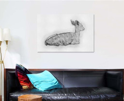 Deer Animal Drawings Hoofed Ruminant Mammals Deer Animals Premium Multi Canvas Prints, Multi Piece Panel Canvas Luxury Gallery Wall Fine Art Print Single Wrapped Canvas (Ready To Hang) 1 PIECE(32x48)