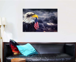 Bald Eagle Holds Beak United States, Eagle Animals Premium Multi Canvas Prints, Multi Piece Panel Canvas , Luxury Gallery Wall Fine Art Single Canvas 1 PIECE (32x48)