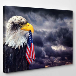Bald Eagle Holds Beak United States, Eagle Animals Premium Multi Canvas Prints, Multi Piece Panel Canvas , Luxury Gallery Wall Fine Art Single Canvas 1 PIECE (8x10)