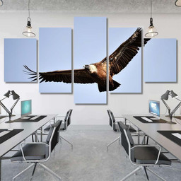 Vulture Flying On Spanish Natural Park, Eagle Animals Premium Multi Canvas Prints, Multi Piece Panel Canvas , Luxury Gallery Wall Fine Art Multi Canvas 5PIECE(Mixed 12)