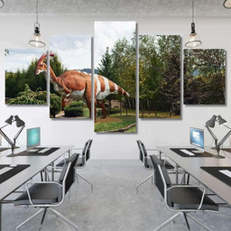 Quality Replicas Dinosaurs Museum Park Outdoors 4 Dinosaur Animals Premium Multi Canvas Prints, Multi Piece Panel Canvas Luxury Gallery Wall Fine Art Print Multi Wrapped Canvas (Ready To Hang) 5PIECE(Mixed 12)